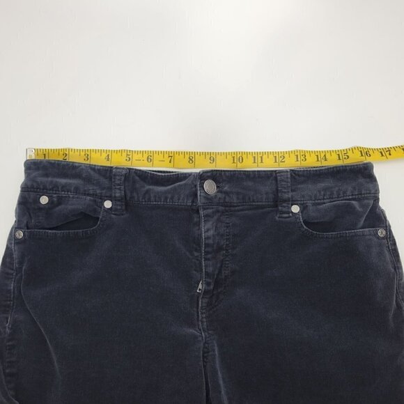 Talbots Women's Simply Flattering 5-Pocket Straight Black Corduroy Pants Sz 8P - Picture 8 of 9